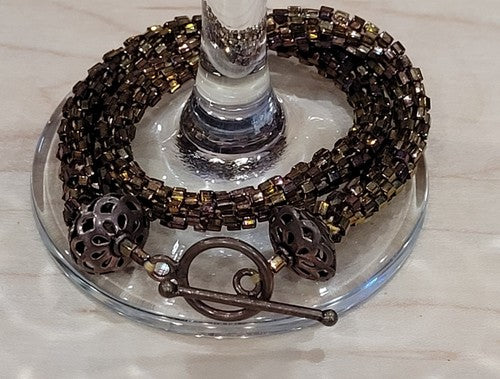 Double Wrap Bracelet - Copper Color