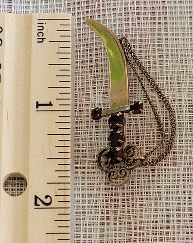 Winard 12K GF Vintage Sword Pin/Brooch