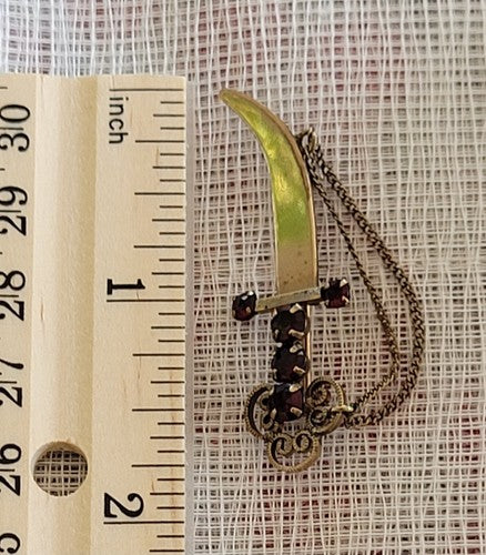 Winard 12K GF Vintage Sword Pin/Brooch