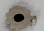Sterling Silver Pendant - Green Center - Marked