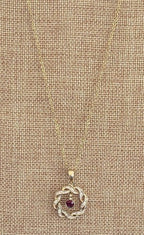 Vintage Rhinestone Circle With Dangling Pendant