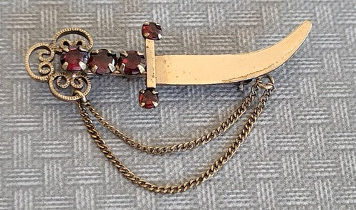 Winard 12K GF Vintage Sword Pin/Brooch