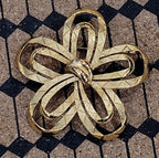 Vintage Trifari Bow Brooch - Gold Tone