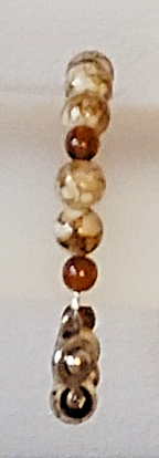 Large Bracelet - Shades of Brown and White - Stone