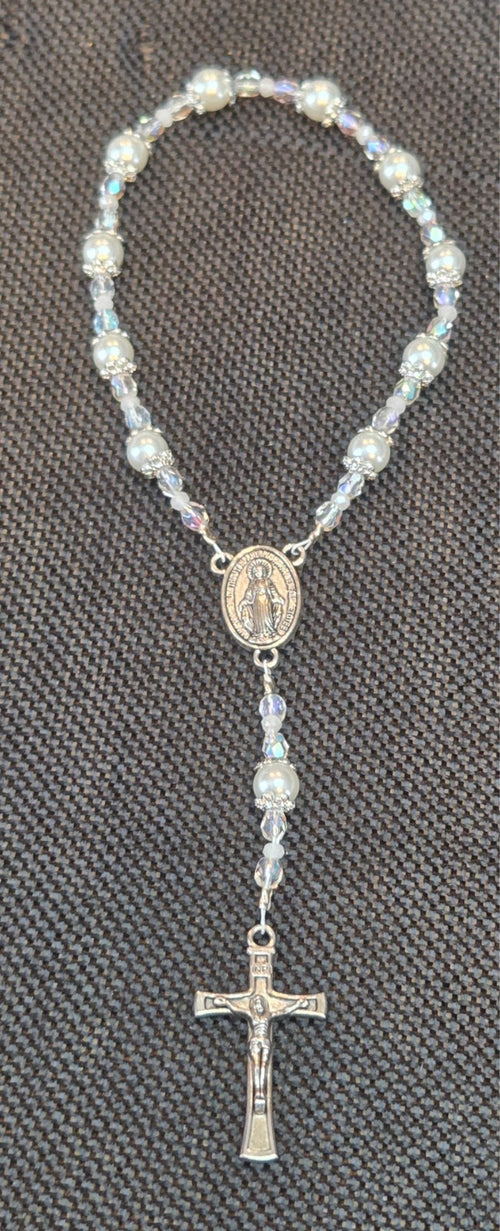 Decade Rosary - White