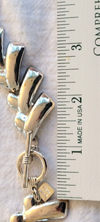 Vintage Ann Klein Silver Chevron Neclace - Statement Piece - Chevron