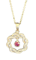 Vintage Rhinestone Circle With Dangling Pendant