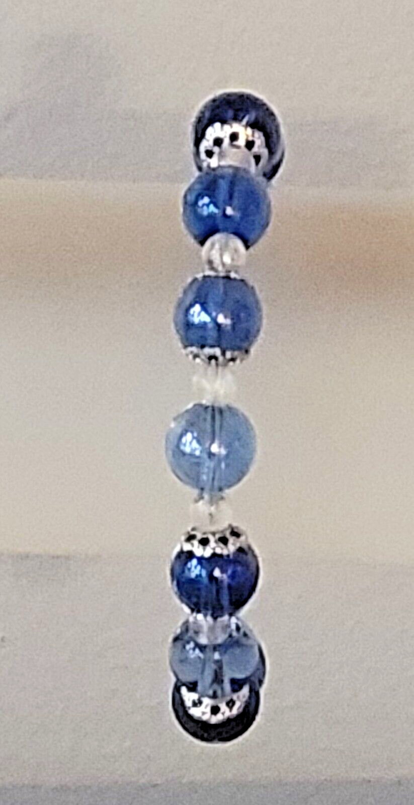 Teal and White Bracelet and Earring Set