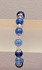 Teal and White Bracelet and Earring Set