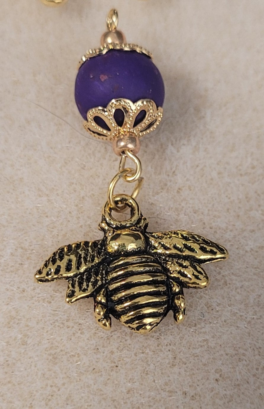 Flower Petal Beaded Charm